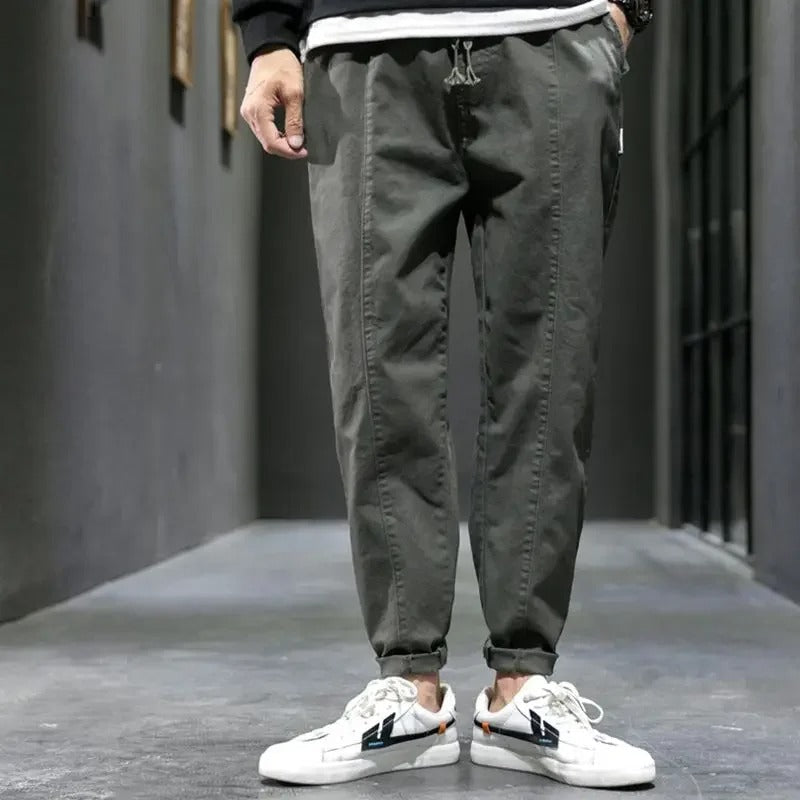 AT | Men Drawstring Tapered Pants