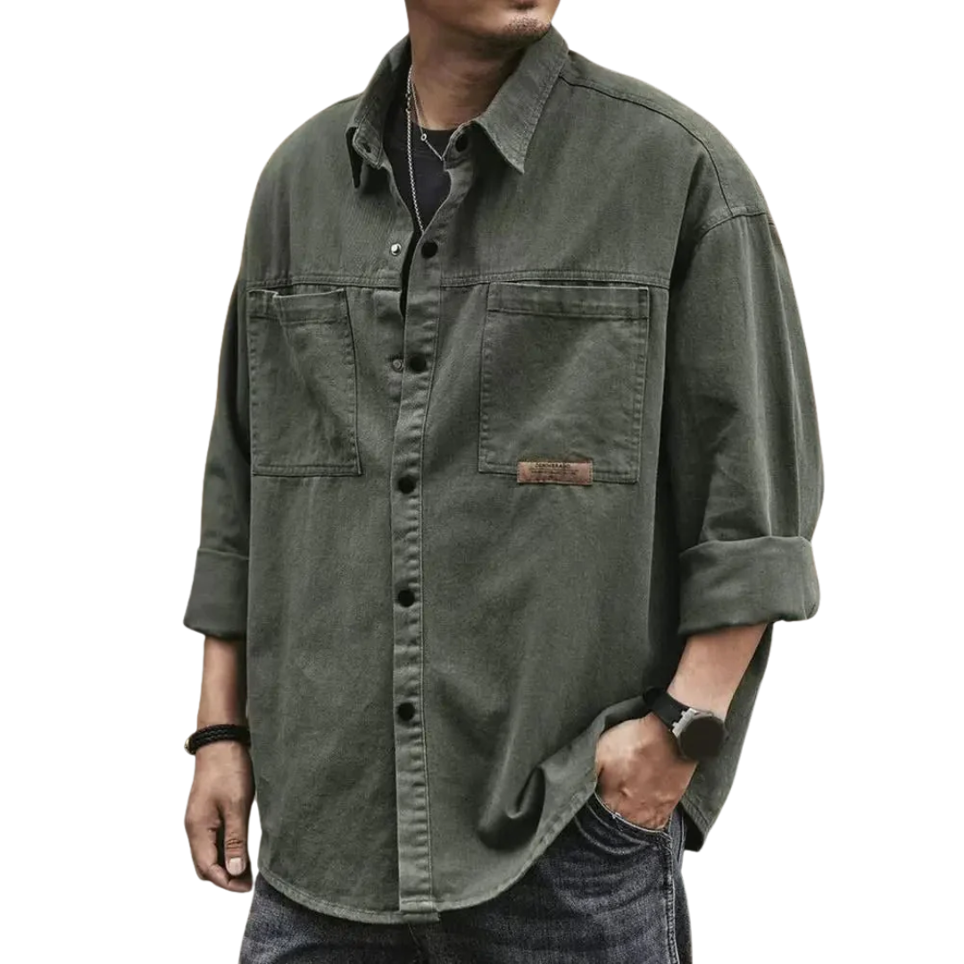 AT | Men Dual-Pocket Utility Shirt