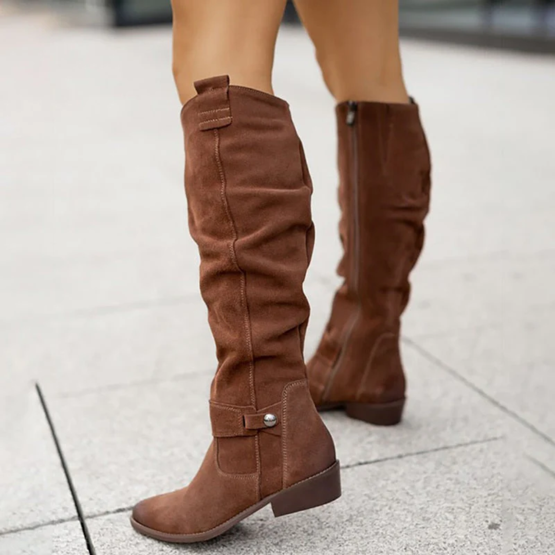 AT | Women’s Classic Suede Knee-High Boots