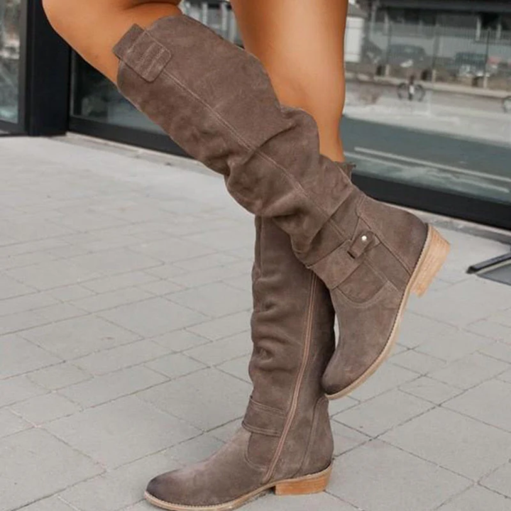 AT | Women’s Classic Suede Knee-High Boots