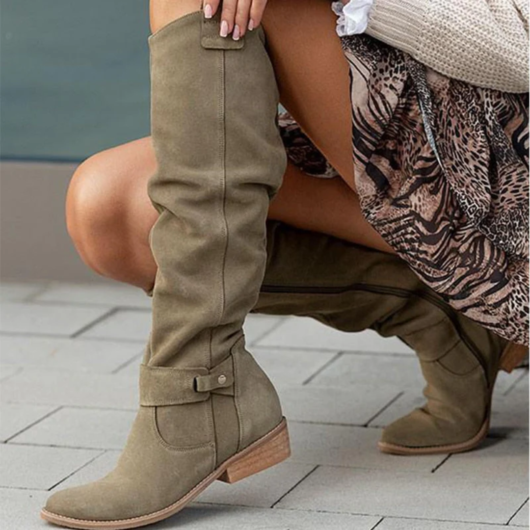 AT | Women’s Classic Suede Knee-High Boots