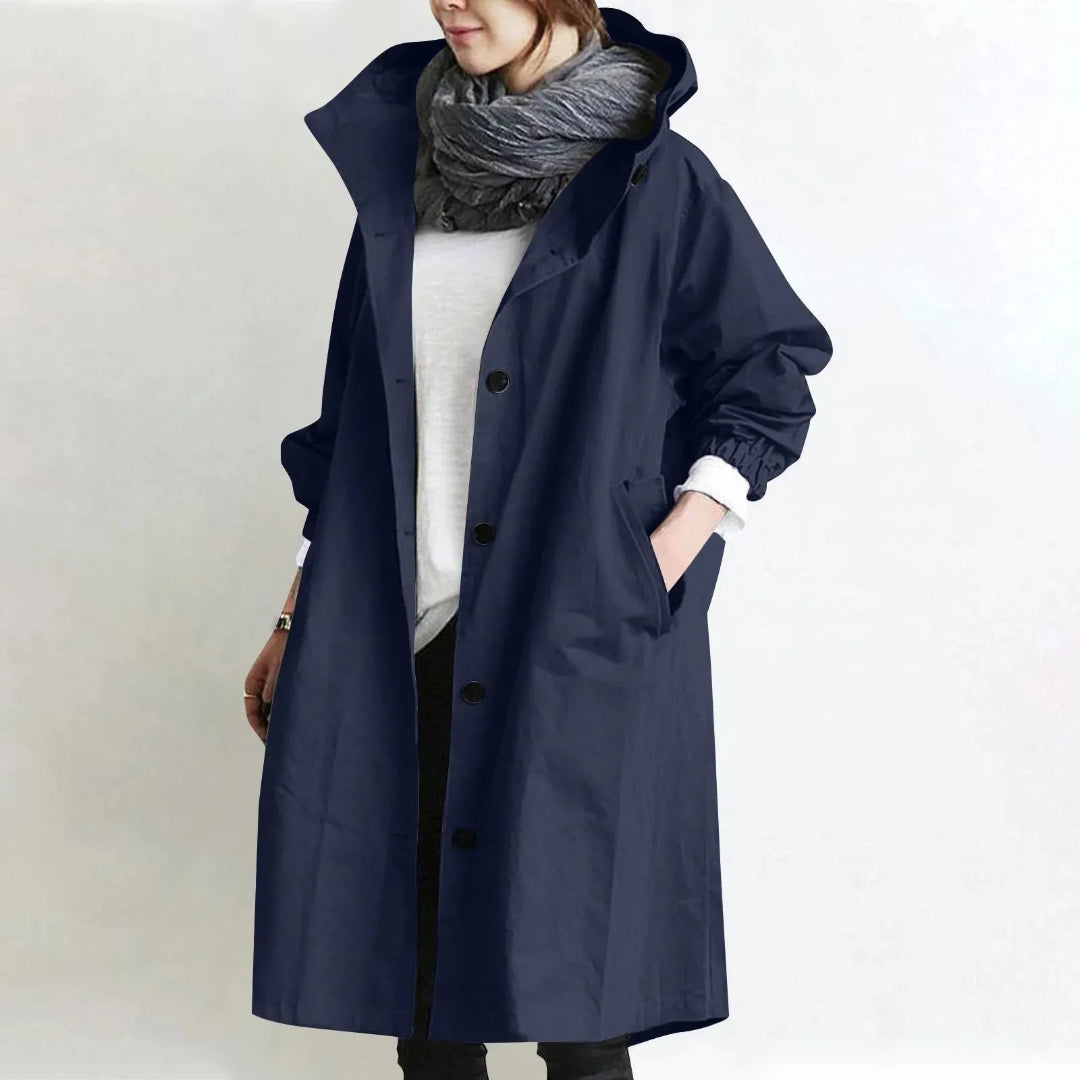 Abigail Hooded Longline Trench Coat