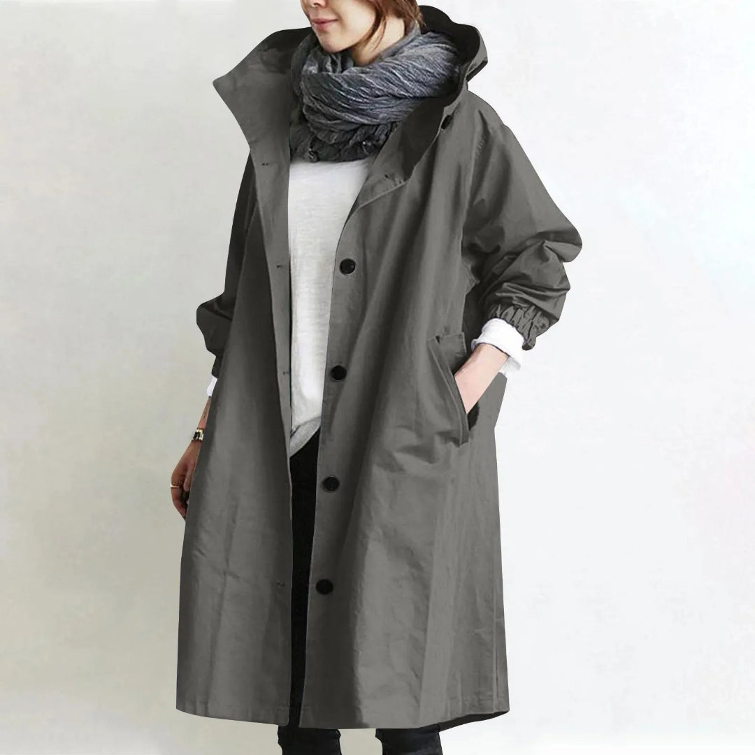 Abigail Hooded Longline Trench Coat