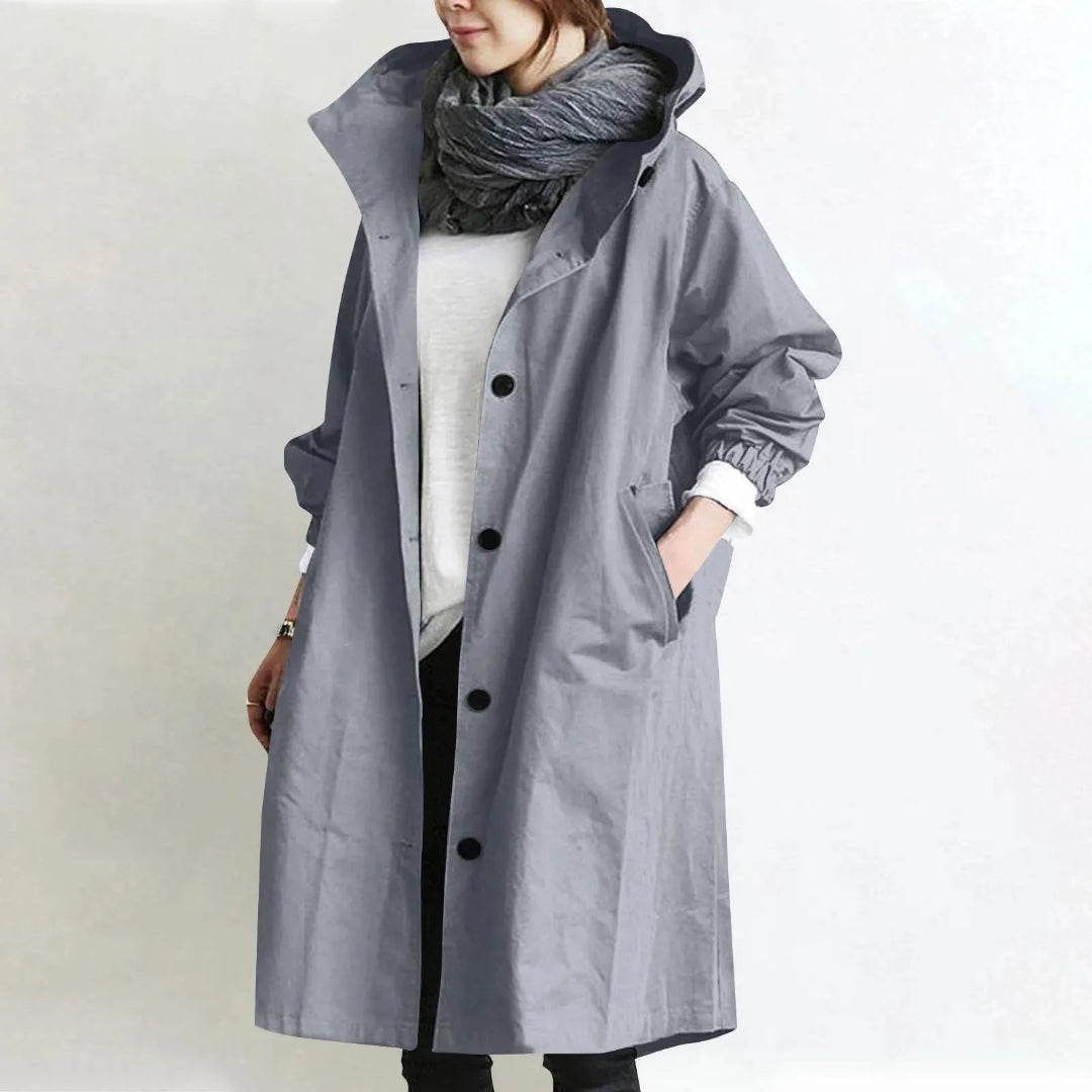 Abigail Hooded Longline Trench Coat