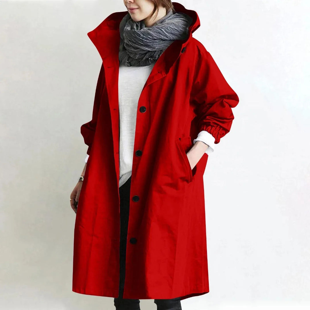 Abigail Hooded Longline Trench Coat