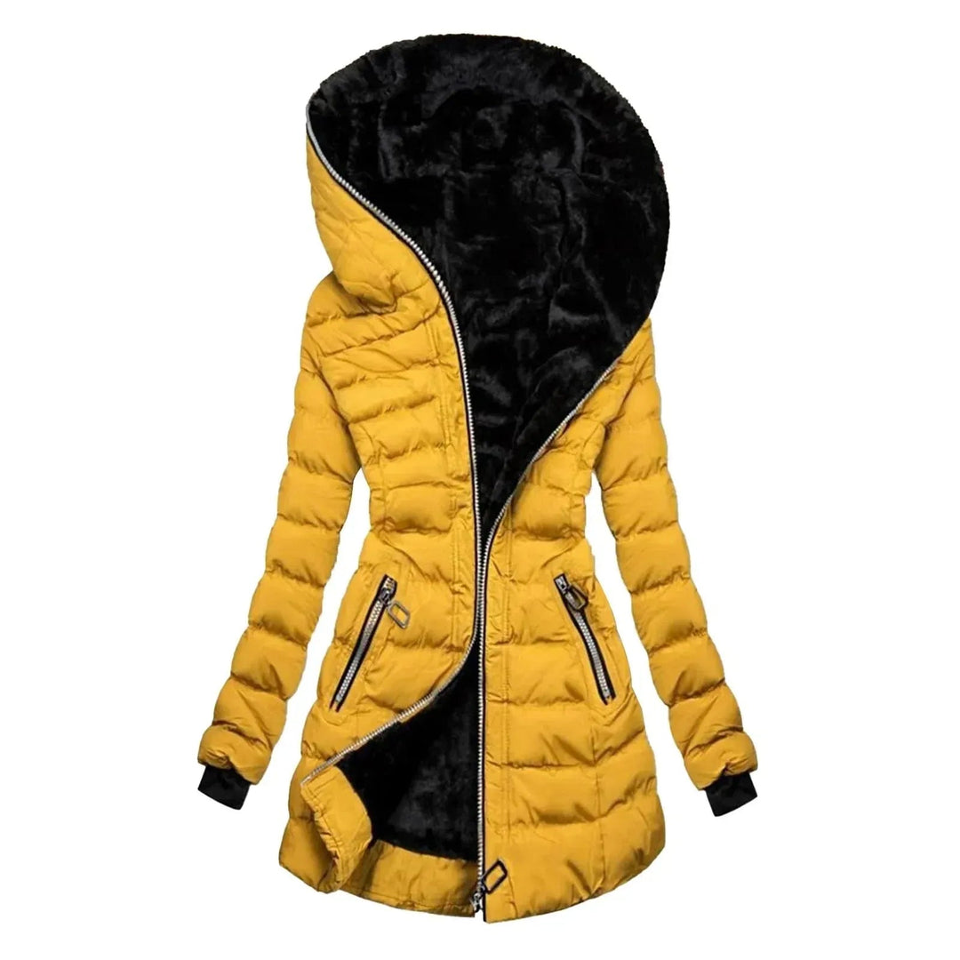 Yasmin Asymmetrical Hooded Puffer Coat Artisio