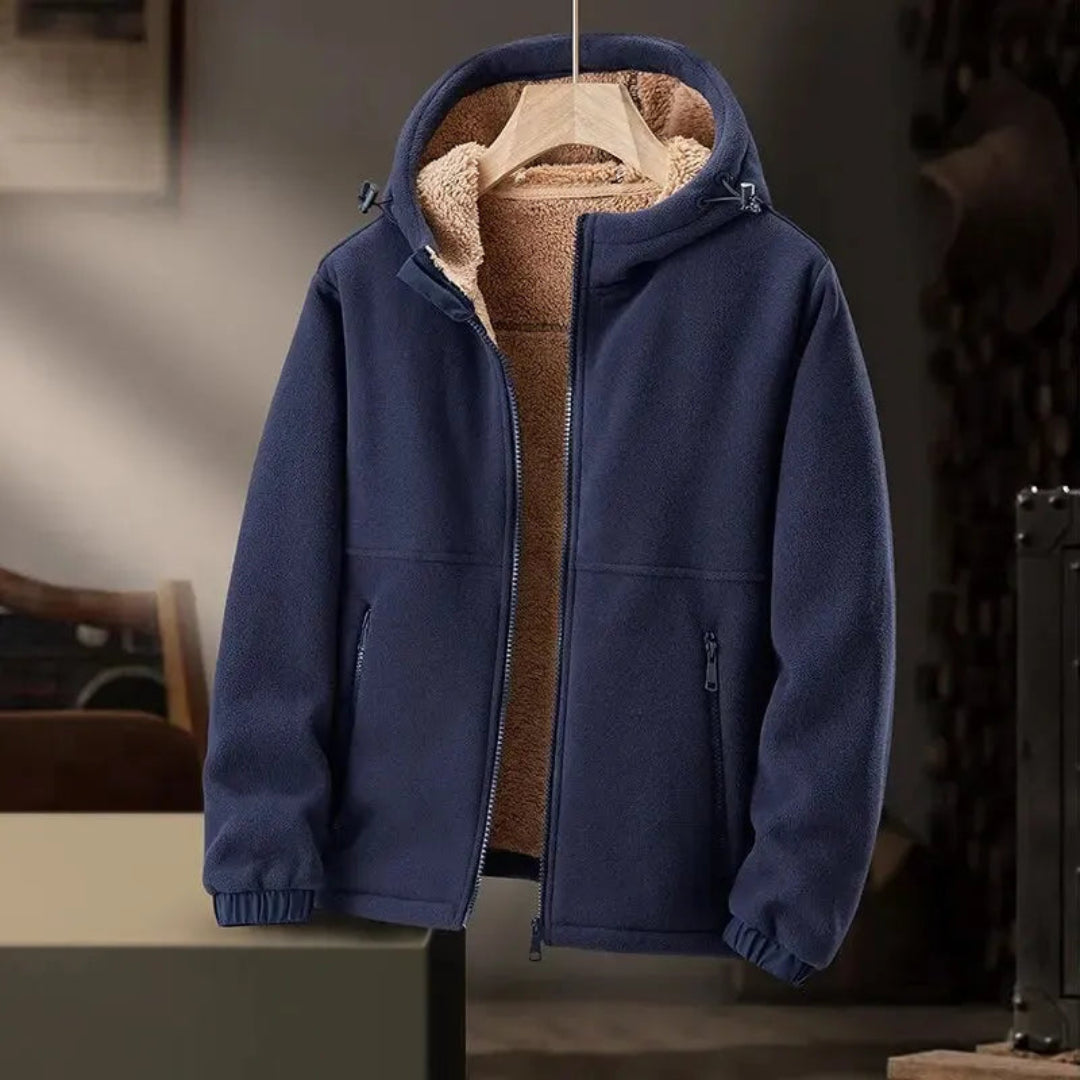 Alec Cashmere Fleece Hooded Jacket Artisio