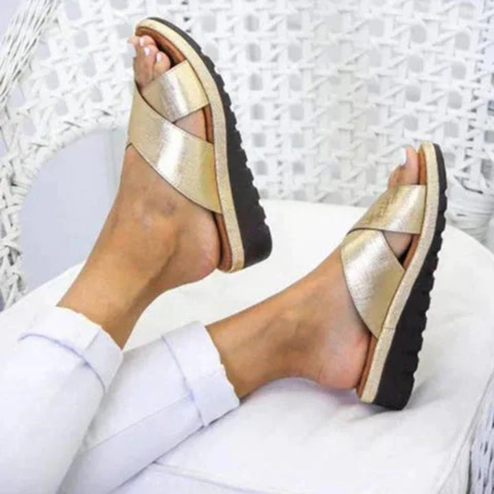 Alex Crisscross Slip-On Sandals