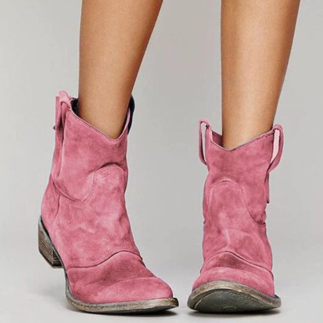 Alexandra Suede Curve Boots