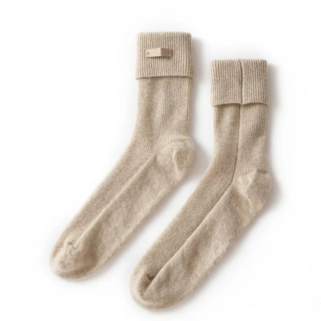 Amelia Pure Cashmere Crew Socks
