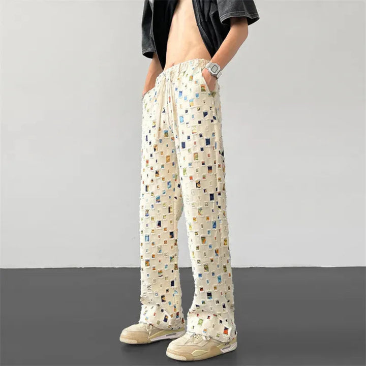 Andrew Geometric Patchwork Pants