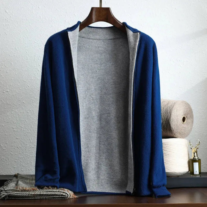 Andrew Wool Zip-Up Cardigan
