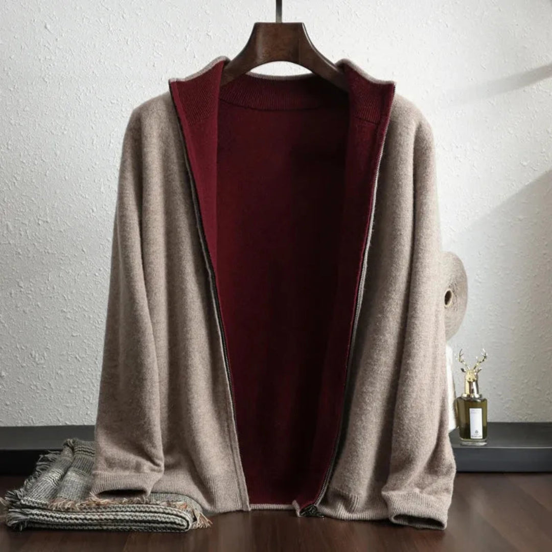 Andrew Wool Zip-Up Cardigan
