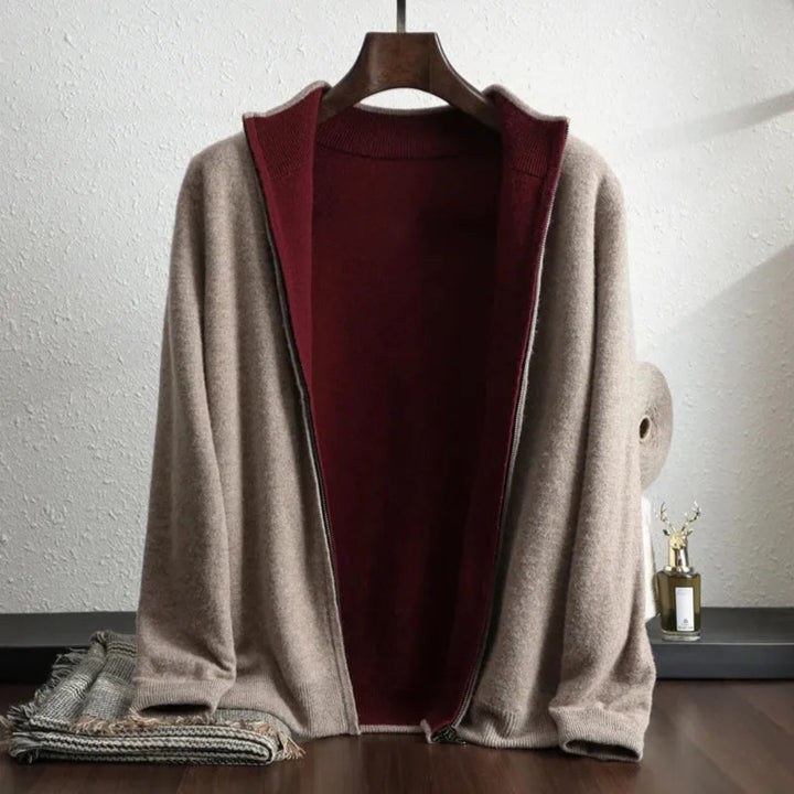 Andrew Wool Zip-Up Cardigan