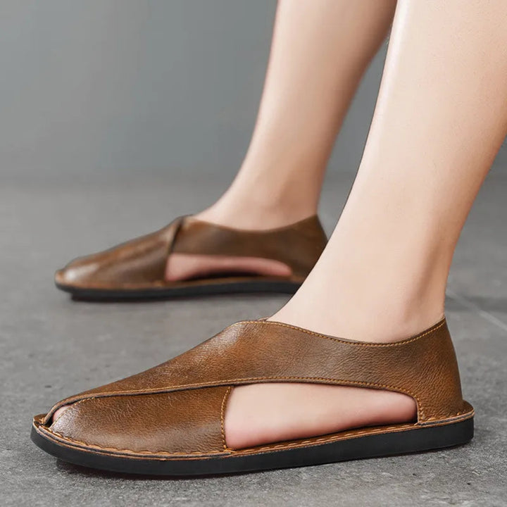Anne Cross Strap Closed Toe Sandals