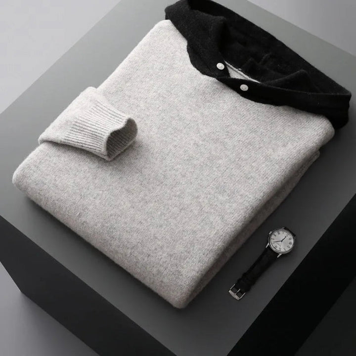 Archer Merino Wool Knit Hoodie Artisio