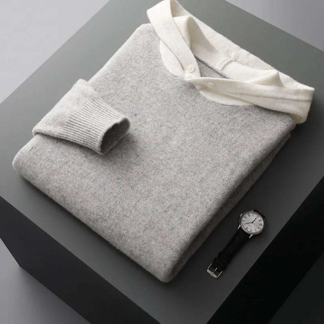 Archer Merino Wool Knit Hoodie Artisio