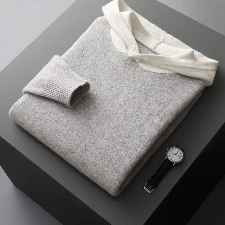 Archer Merino Wool Knit Hoodie Artisio