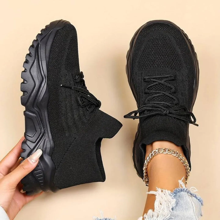 Arden Knit Lace Up Chunky Sneakers