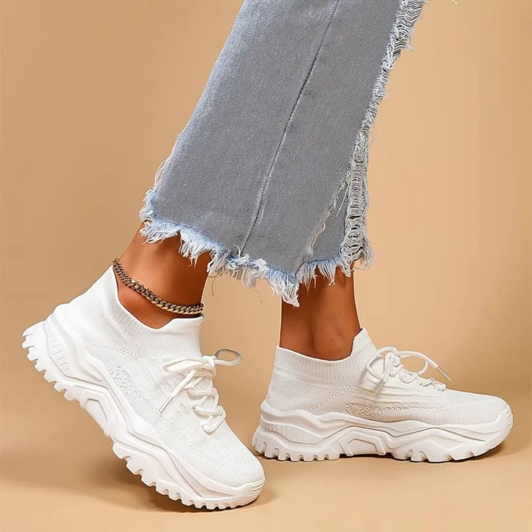 Arden Knit Lace Up Chunky Sneakers