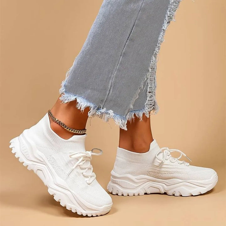 Arden Knit Lace Up Chunky Sneakers