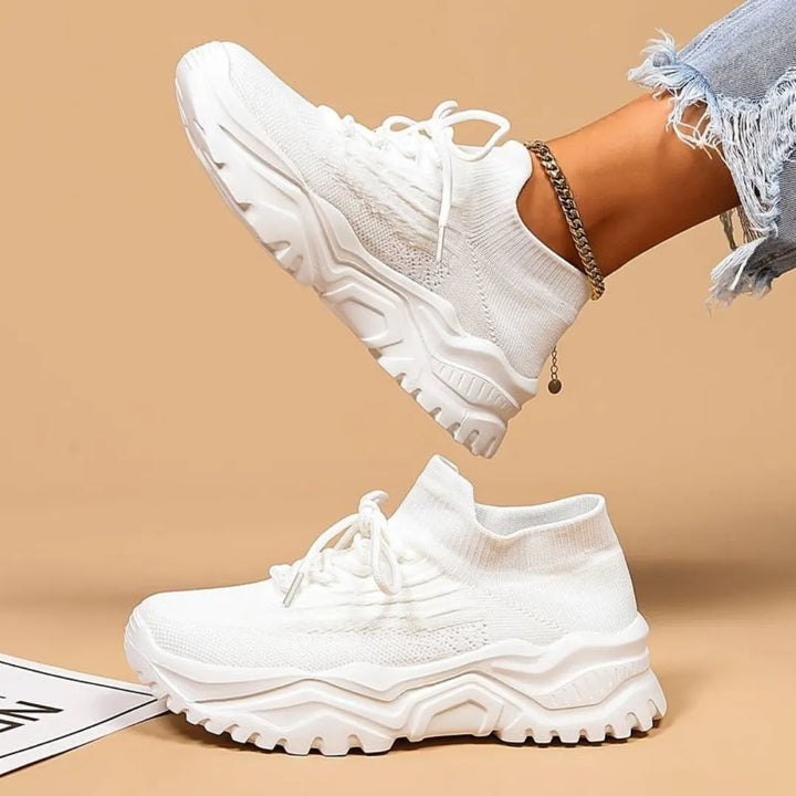 Arden Knit Lace Up Chunky Sneakers