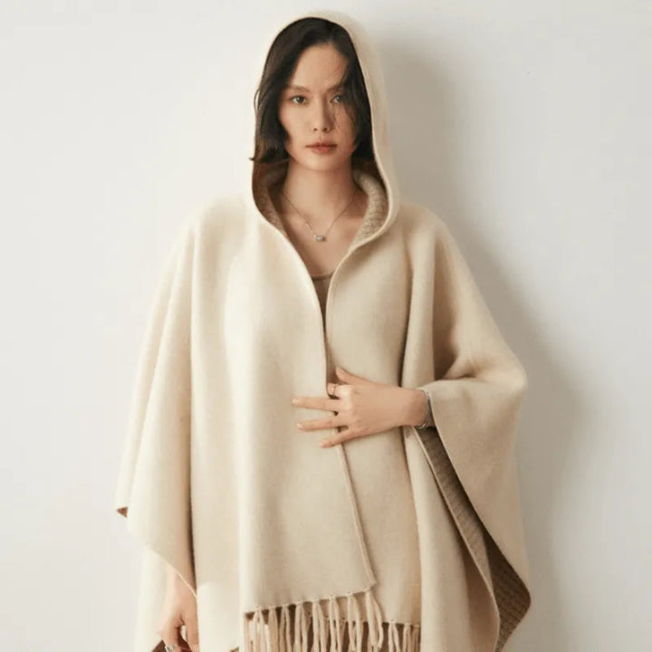 Aria Cashmere Fringe Poncho