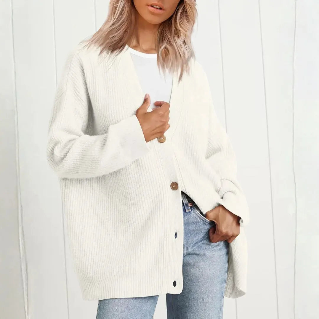 Aria Oversized Knit Button Cardigan Artisio