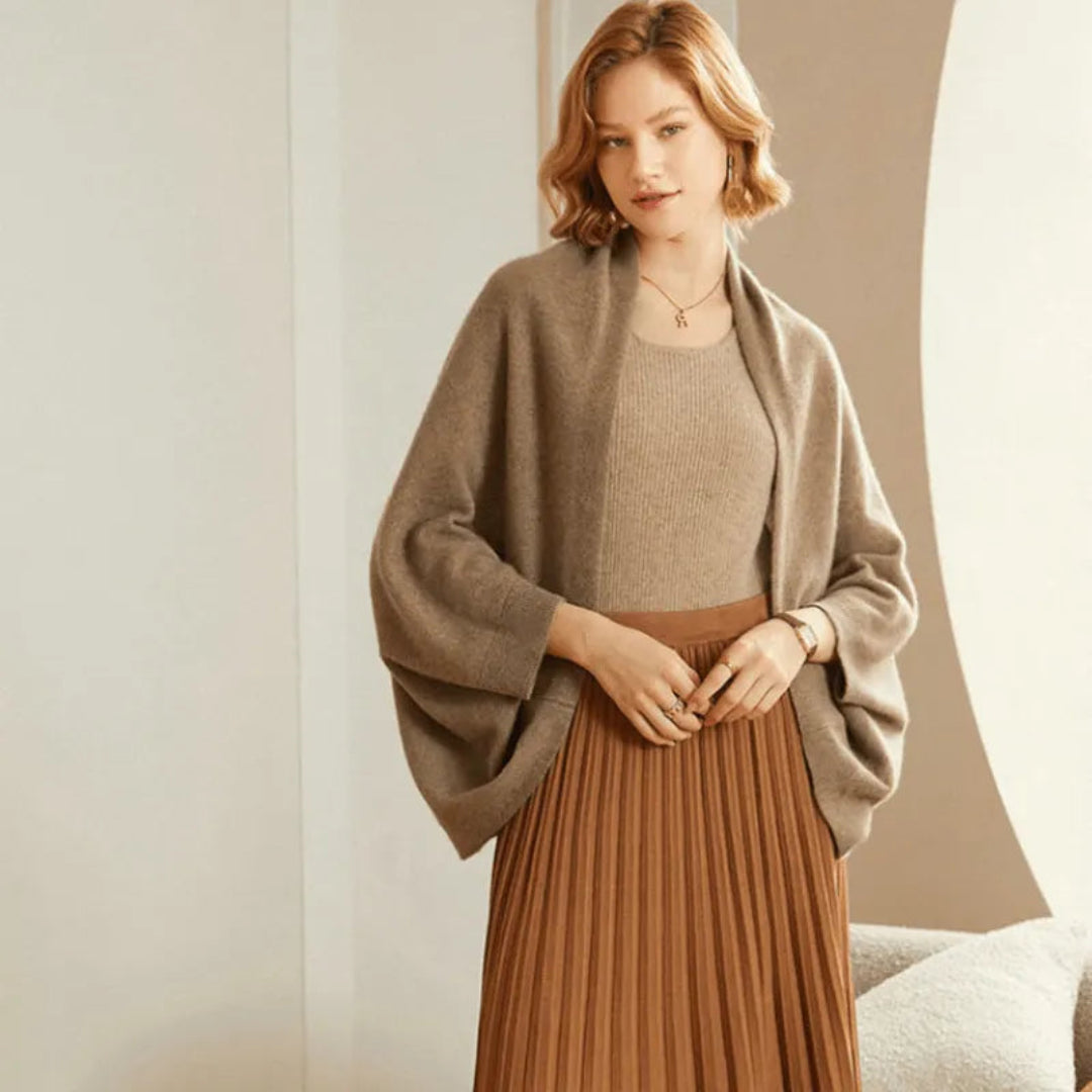 Arianna Pure Wool Shawl Cardigan