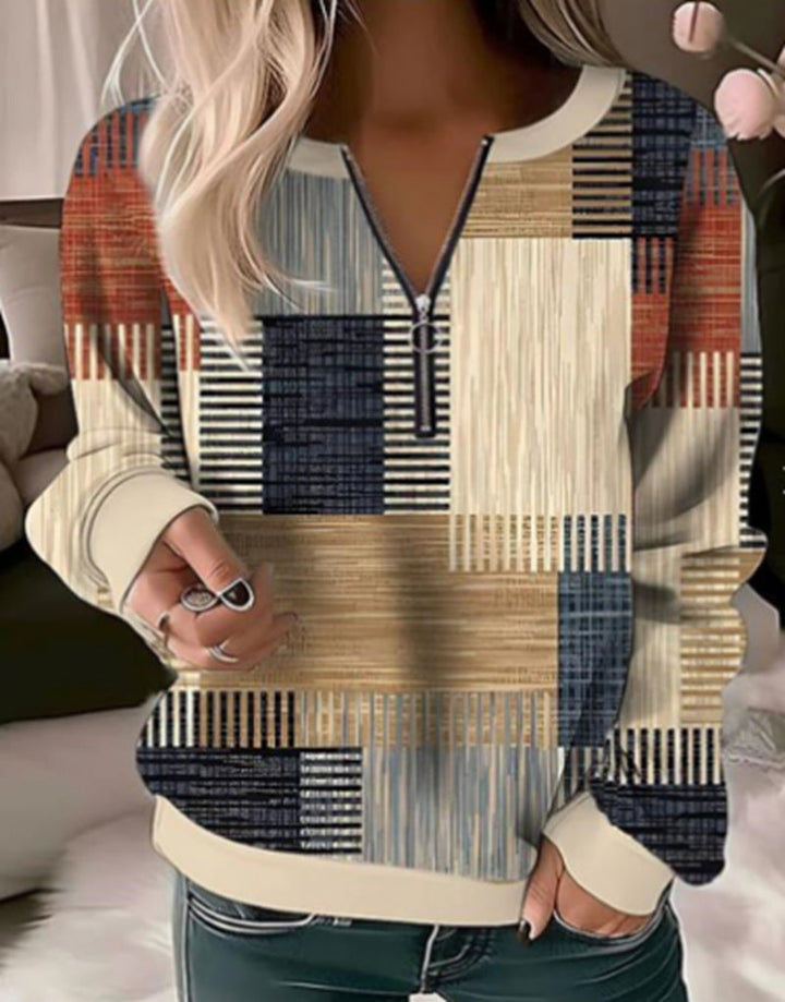 Artisio | Women Abstract Block Print Sweater