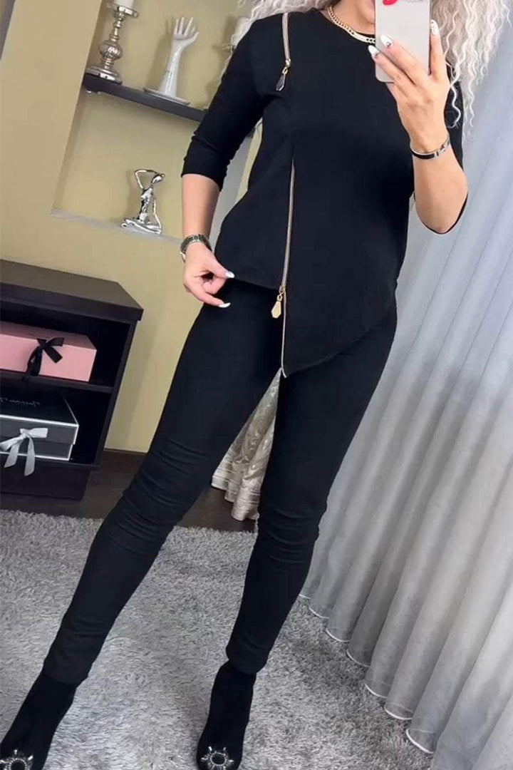 Artisio | Women Asymmetric Zip Co Ord Set