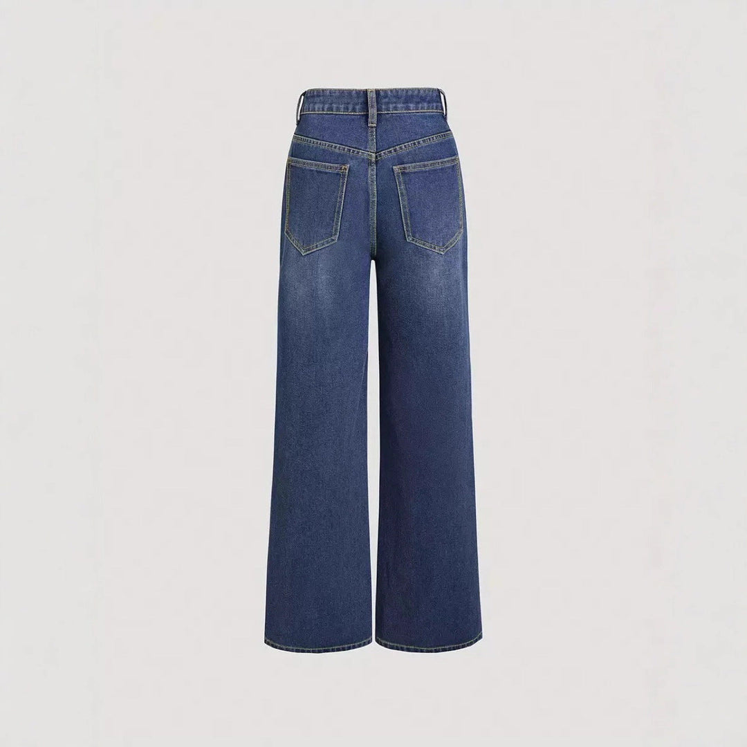 Artisio | Women Asymmetrical Wide Leg Jeans