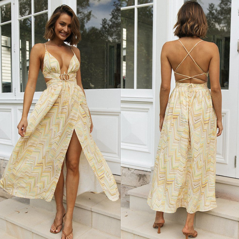 Artisio | Women Back Tie Maxi Dress
