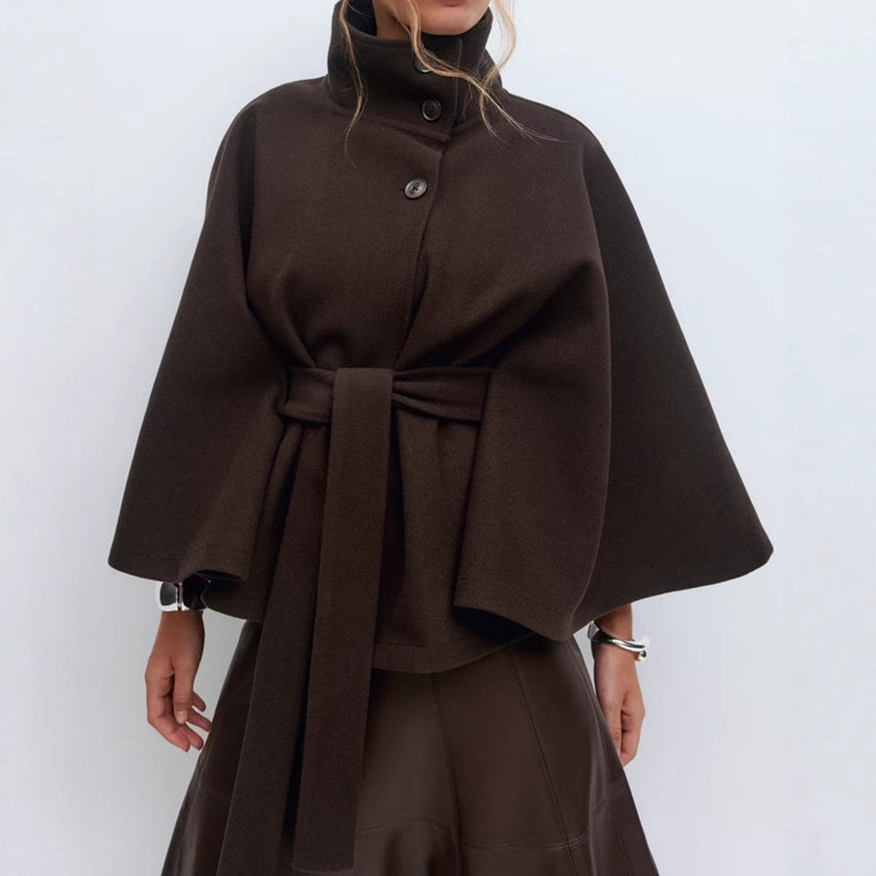 Artisio | Women Belted Cape Style Jacket