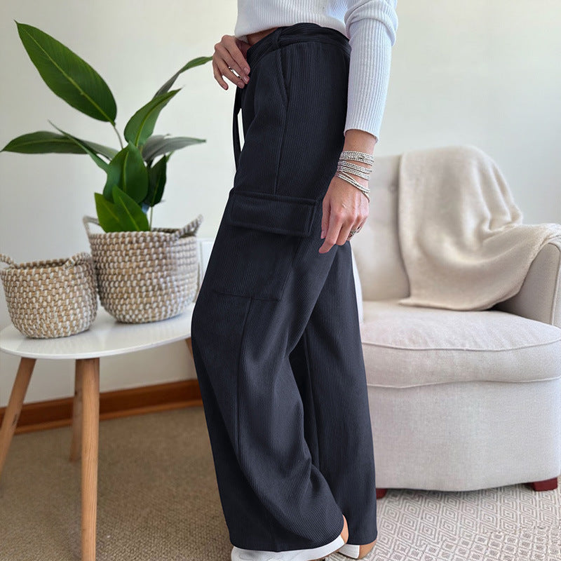 Artisio | Women High Waist Belted Pants