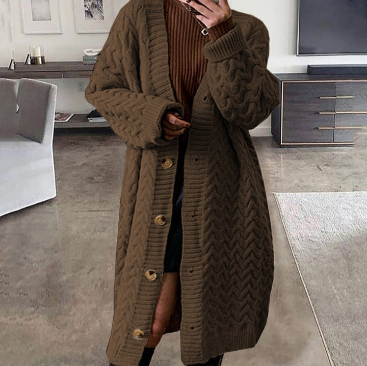 Artisio | Women Cable Knit Long Cardigan