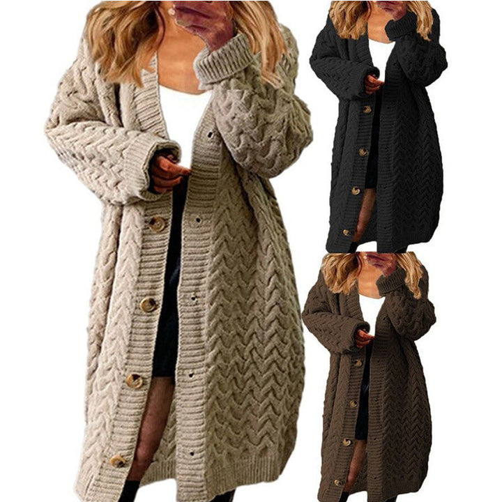 Artisio | Women Cable Knit Long Cardigan