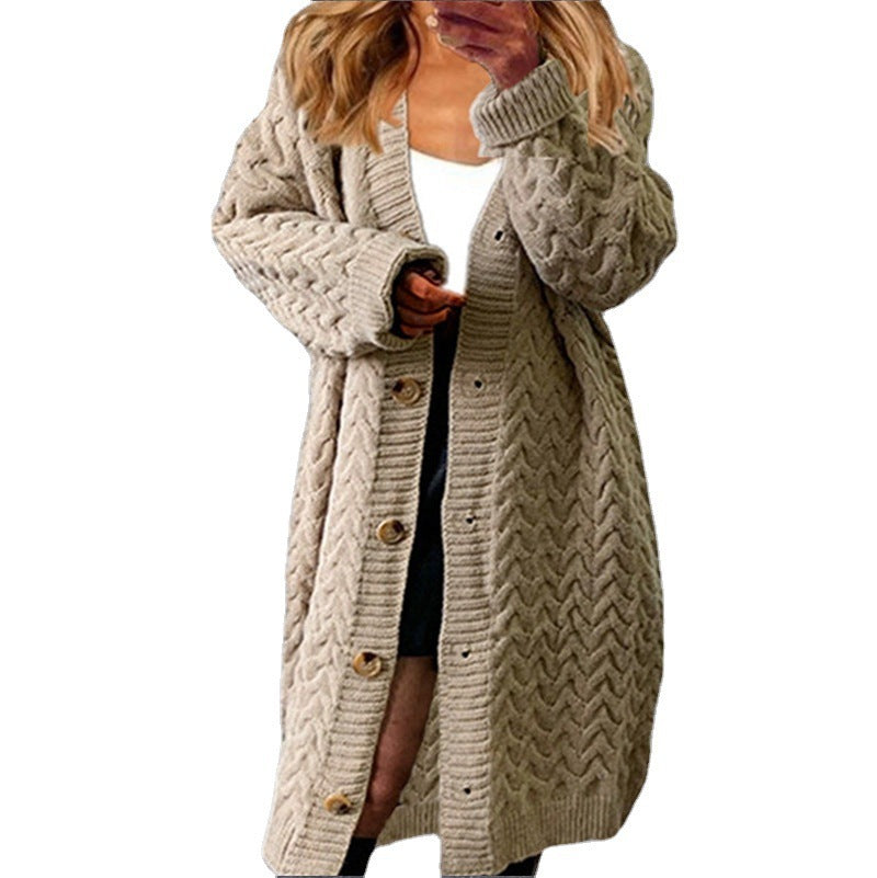Artisio | Women Cable Knit Long Cardigan