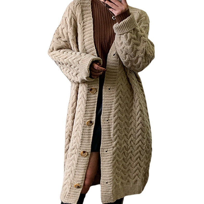 Artisio | Women Cable Knit Long Cardigan