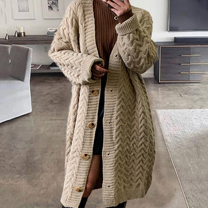 Artisio | Women Cable Knit Long Cardigan