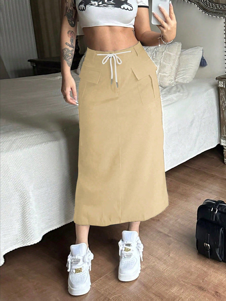 Artisio | Women Cargo Pocket Maxi Skirt
