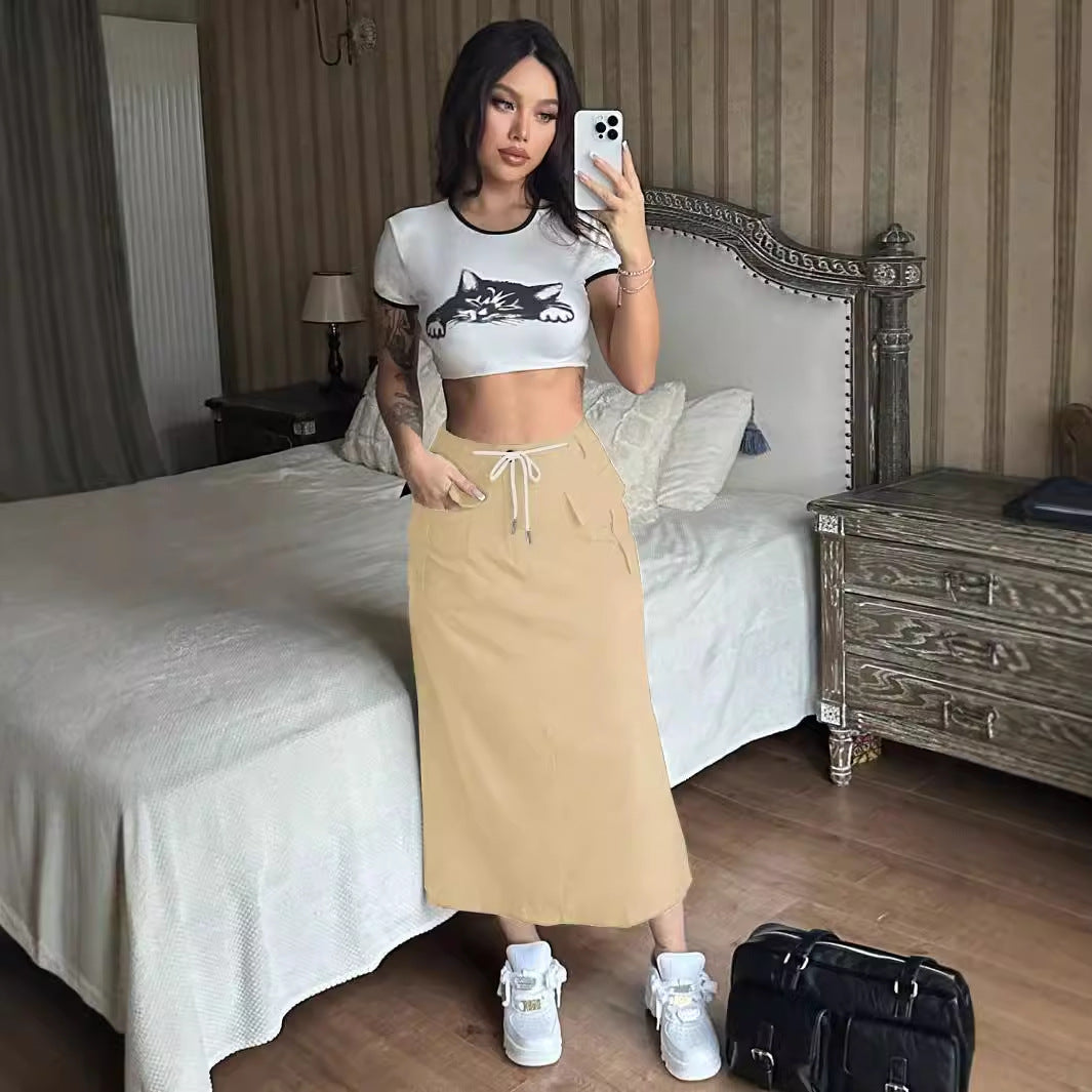 Artisio | Women Cargo Pocket Maxi Skirt