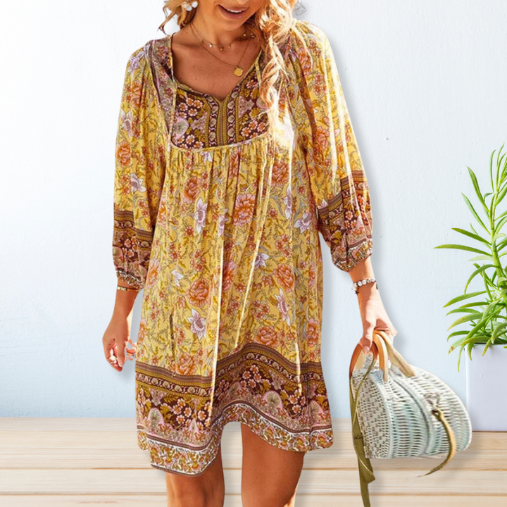Artisio | Women Casual Bohemian Mini Dress