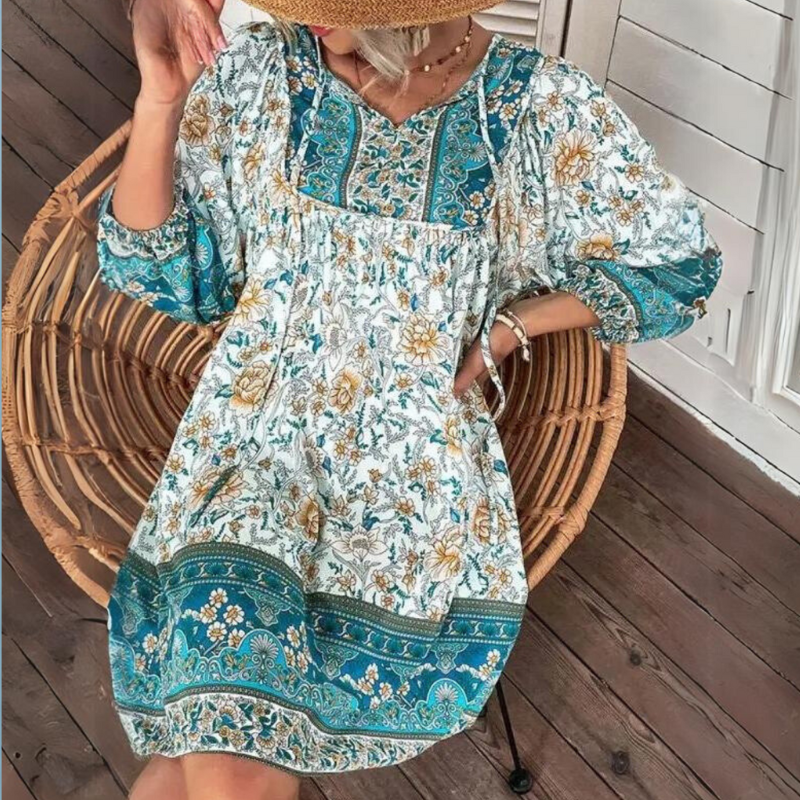 Artisio | Women Casual Bohemian Mini Dress