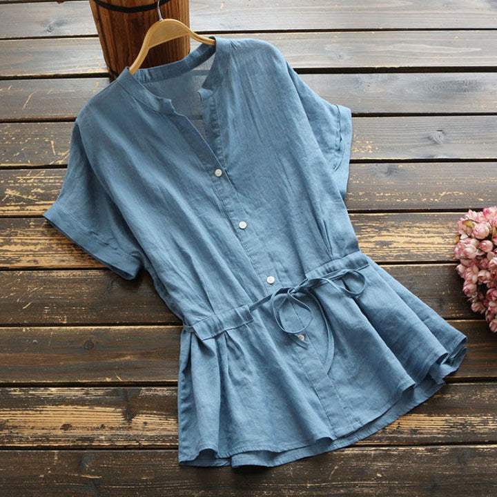 Artisio | Women Casual Drawstring Waist Blouse