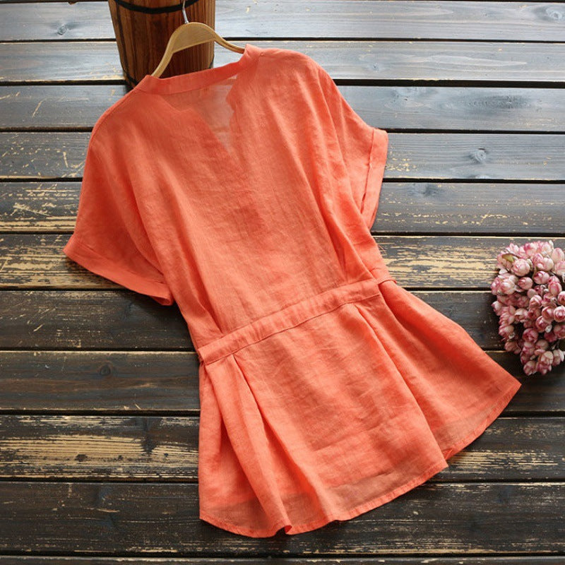 Artisio | Women Casual Drawstring Waist Blouse
