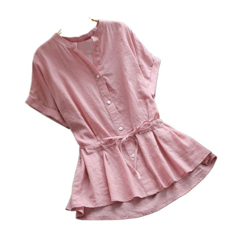 Artisio | Women Casual Drawstring Waist Blouse