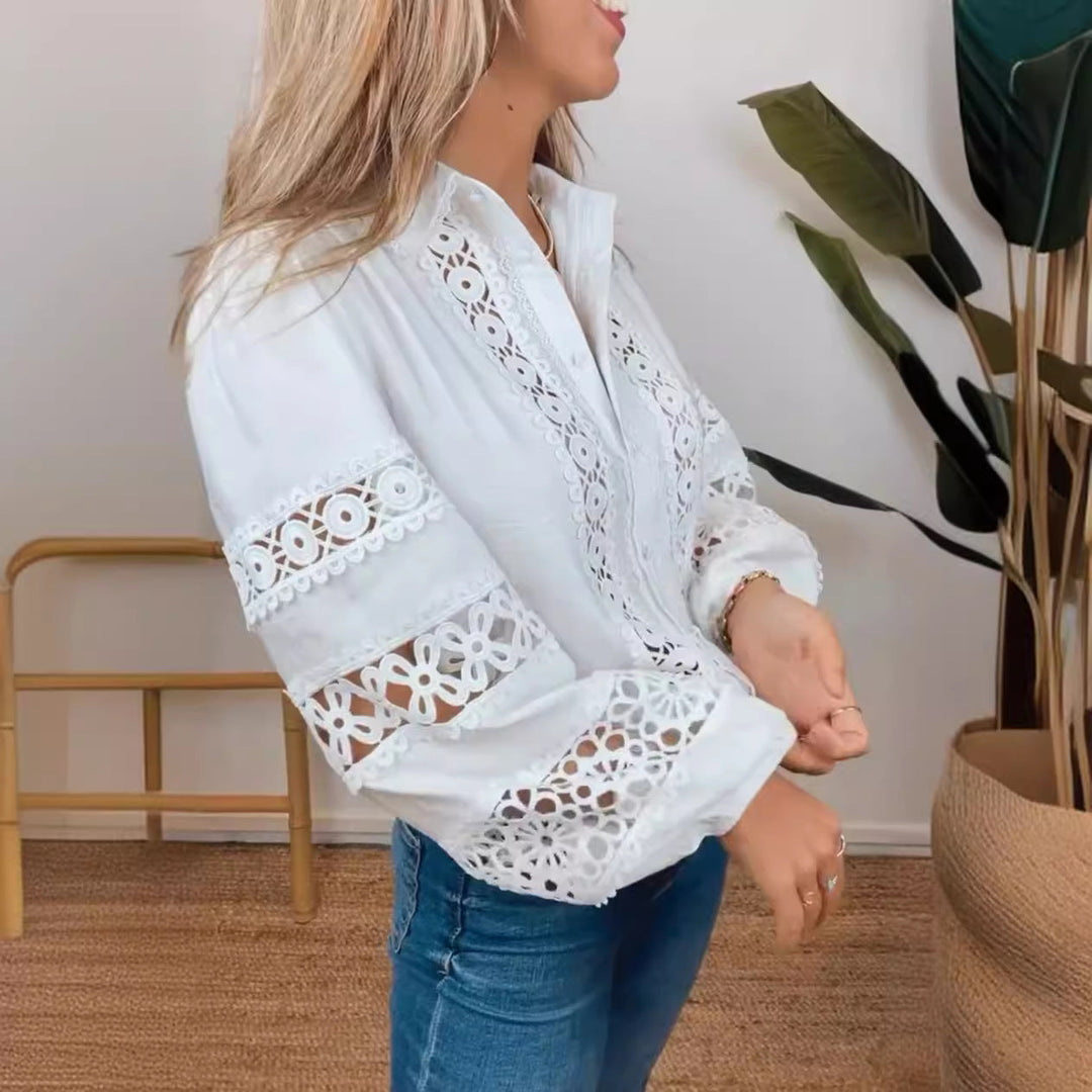 Artisio | Women Casual Lace Detail Blouse
