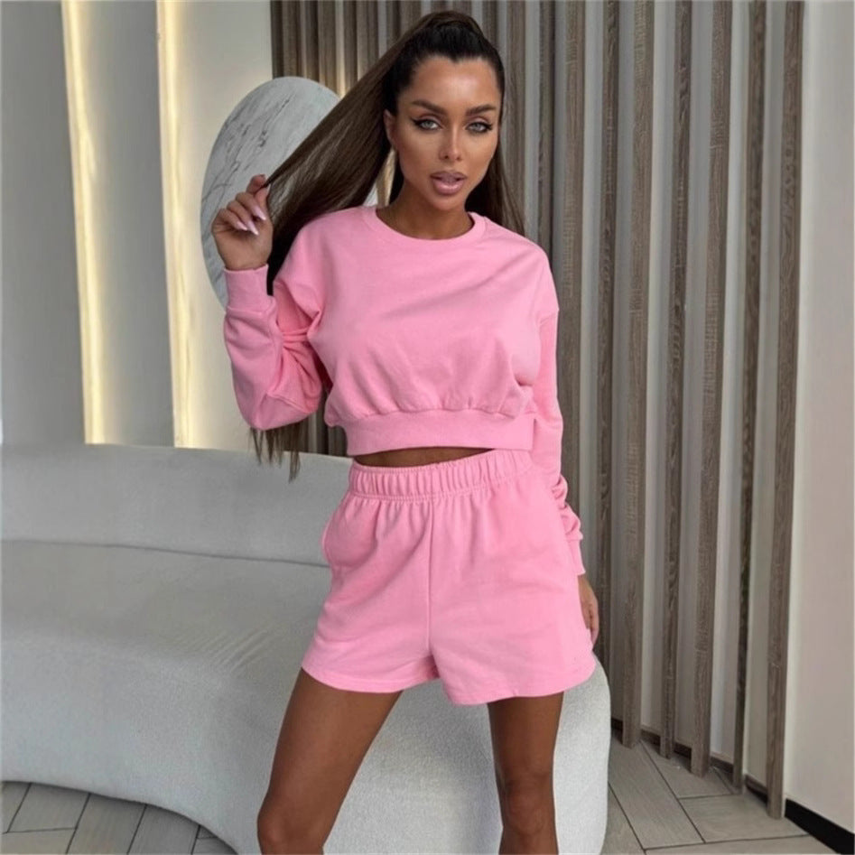 Artisio | Women Casual Sweatshirt Short Set