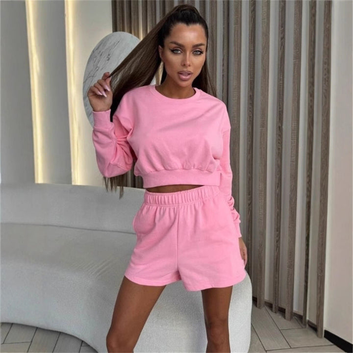 Artisio | Women Casual Sweatshirt Short Set
